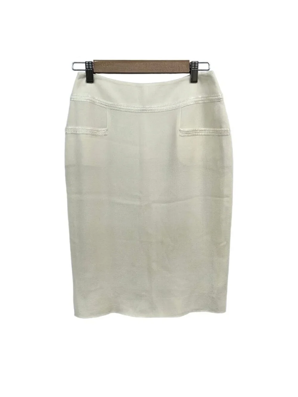 Chanel Skirt 38 M Ivory Knee Length